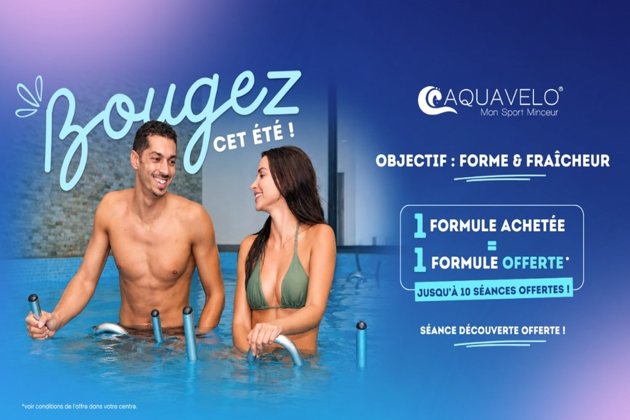 Promotion juillet 2026 — 1 formule achetée = 1 formule offerte Aquavélo Cannes